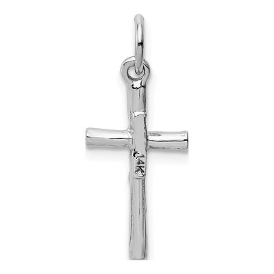 14K White Gold Crucifix Pendant – view 4