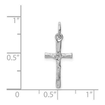14K White Gold Crucifix Pendant – view 5
