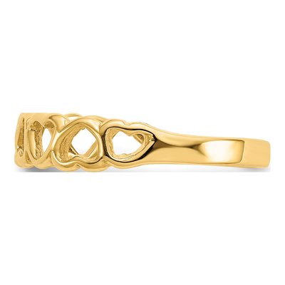 14K Yellow Gold Hearts Ring – view 4