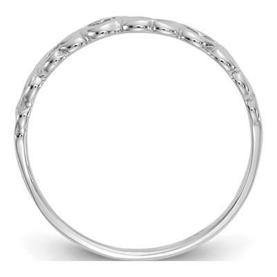 14K White Gold Hearts Ring – view 2