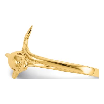 14K Yellow Gold Dolphin Bypass Ring – view 5