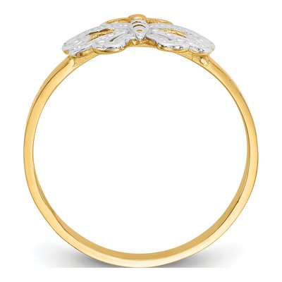 14K Yellow Gold Butterfly Ring – view 3