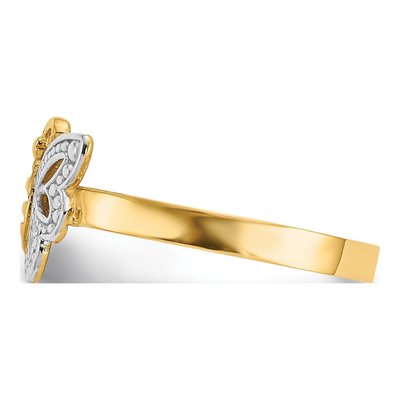 14K Yellow Gold Butterfly Ring – view 5