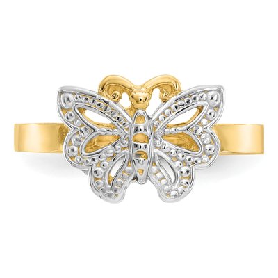 14K Yellow Gold Butterfly Ring – view 6