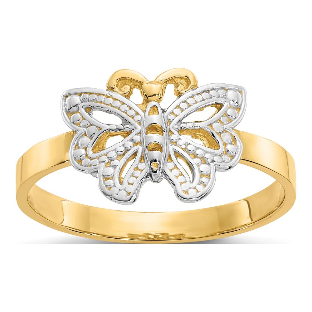 14K Yellow Gold Butterfly Ring