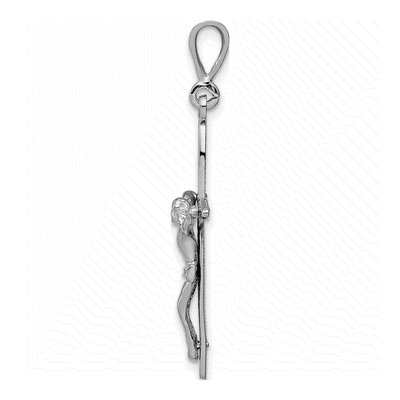 14K White Gold Passion Crucifix Pendant – view 2
