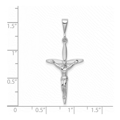 14K White Gold Passion Crucifix Pendant – view 3