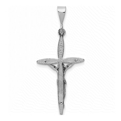 14K White Gold Passion Crucifix Pendant – view 4
