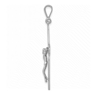 14K White Gold Crucifix Pendant – view 3