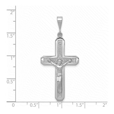 14K White Gold Crucifix Pendant – view 4
