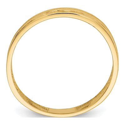 14K Yellow Gold Footprints Sand Ring – view 3