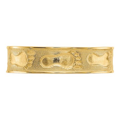 14K Yellow Gold Footprints Sand Ring – view 6