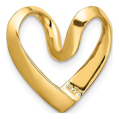 14K Yellow Gold Spiral Heart Slide Pendant – view 4