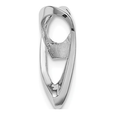 14K White Gold Spiral Heart Slide Pendant – view 3