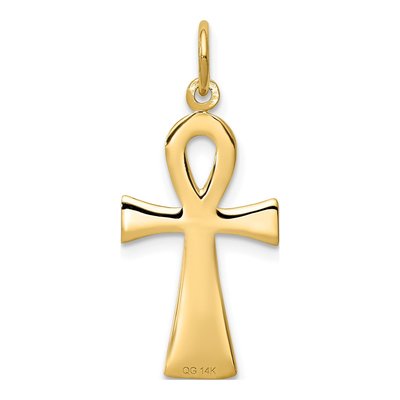 14K Yellow Gold Ankh Cross Pendant – view 5