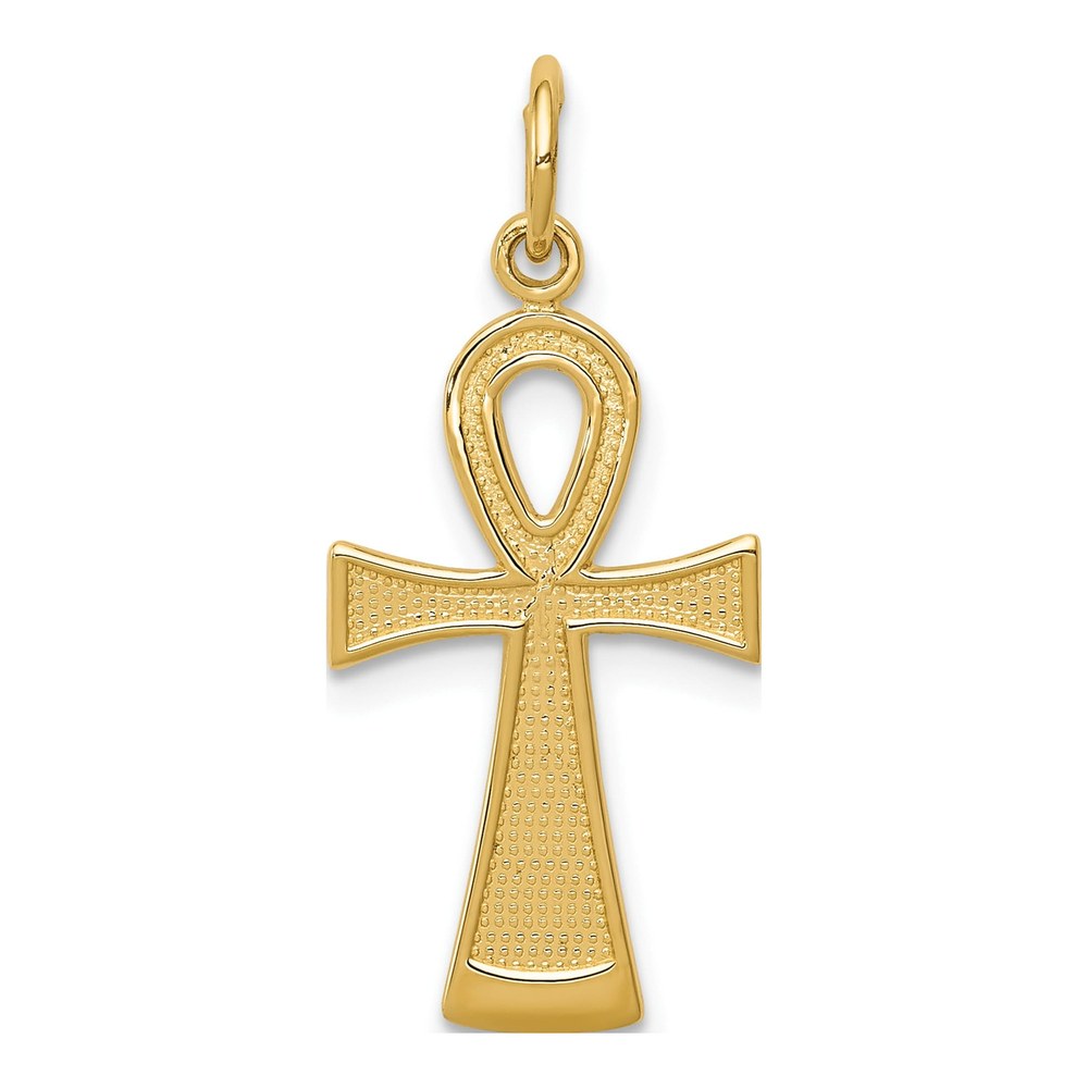 14K Yellow Gold Ankh Cross Pendant