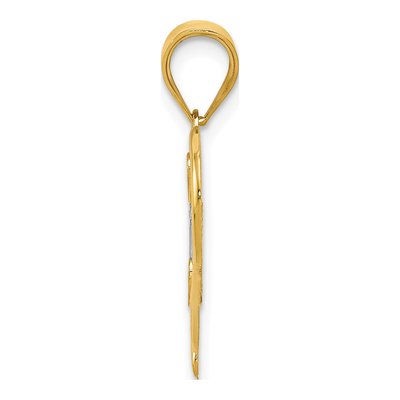 14K Yellow Gold MOM Heart Pendant – view 3