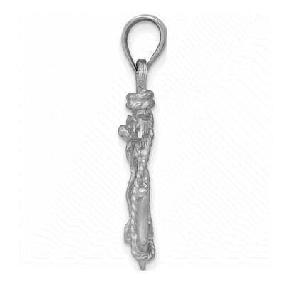 14K White Gold Mariners Crucifix Pendant – view 3