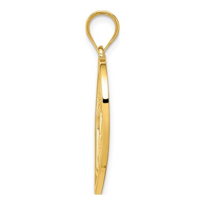 14K Yellow Gold Mother Child Heart Pendant – view 3