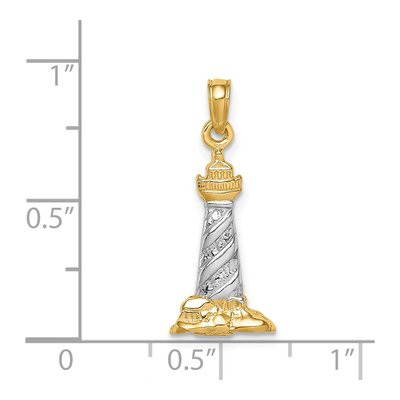 14K Yellow Gold St Augustine Lighthouse Pendant – view 4