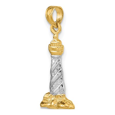 14K Yellow Gold St Augustine Lighthouse Pendant – view 6
