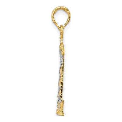14K Yellow Gold Cape Hatteras Lighthouse Pendant – view 3