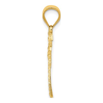 14K Yellow Gold Mini Palm Tree Pendant – view 3