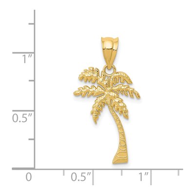 14K Yellow Gold Mini Palm Tree Pendant – view 4
