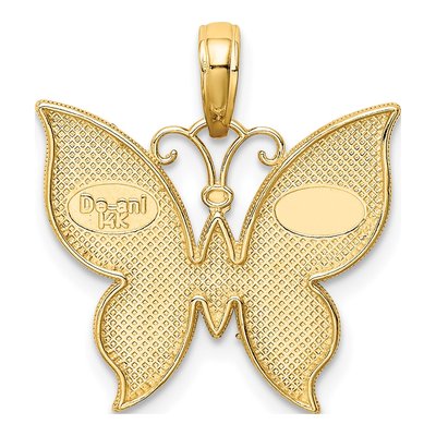 14K Yellow Gold Butterfly Pendant – view 5