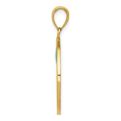 14K Yellow Gold Enameled Tree of Life Pendant – view 3