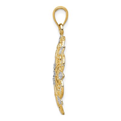 14K Yellow Gold Starburst Pendant – view 3