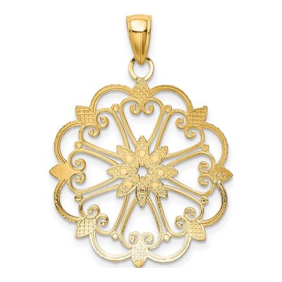 14K Yellow Gold Starburst Pendant – view 5