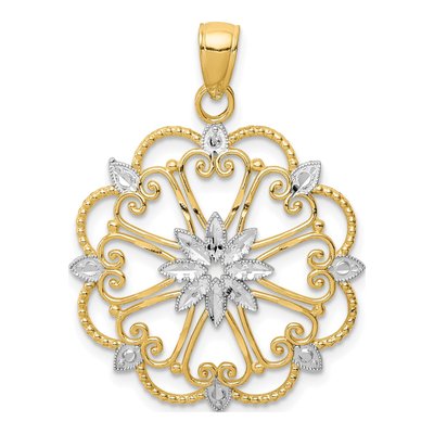 14K Yellow Gold Starburst Pendant