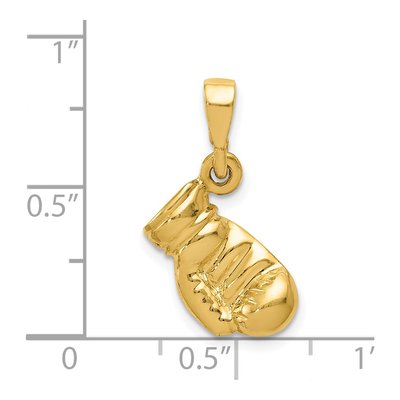 14K Yellow Gold Boxing Glove Pendant – view 5