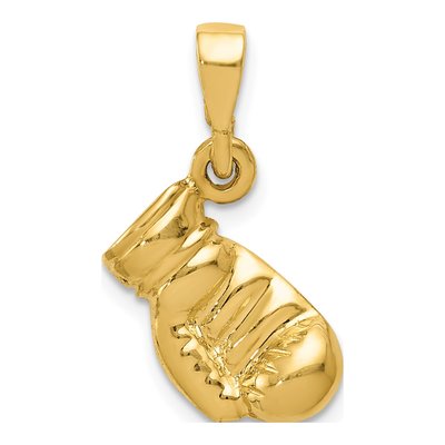 14K Yellow Gold Boxing Glove Pendant
