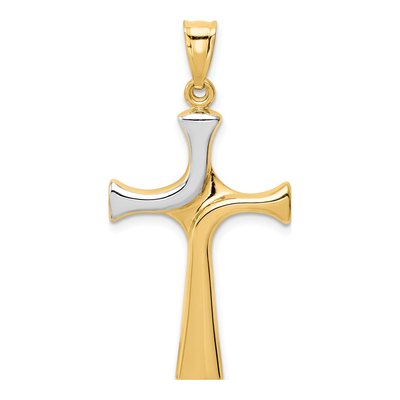 14K Yellow Gold Fancy Cross Pendant