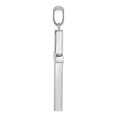 14K White Gold Latin Cross Pendant – view 3