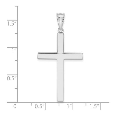 14K White Gold Latin Cross Pendant – view 4