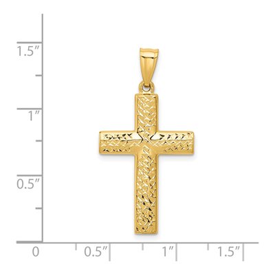 14K Yellow Gold Reversible Cross Pendant – view 5