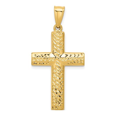 14K Yellow Gold Reversible Cross Pendant