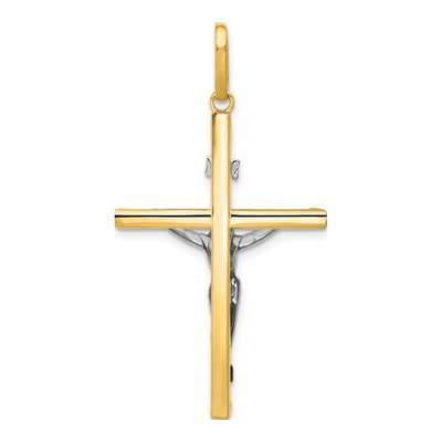 14K Two-Tone Gold Crucifix Pendant – view 5