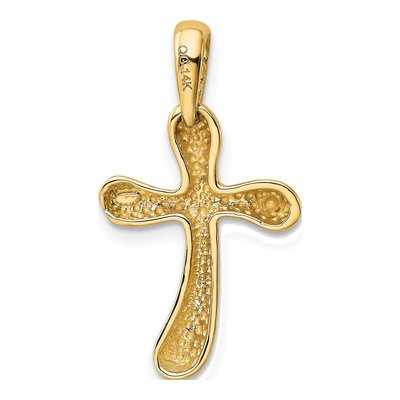 14K Yellow Gold Freeform Cross Pendant – view 4