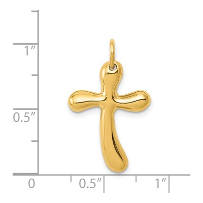 14K Yellow Gold Freeform Cross Pendant – view 5