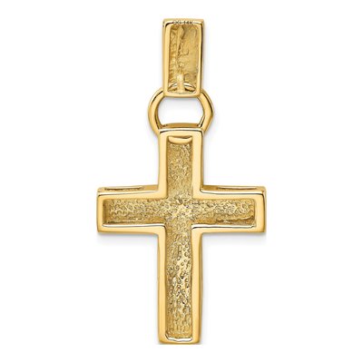 14K Yellow Gold Hollow Cross Pendant – view 4