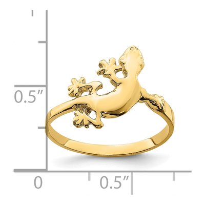 14K Yellow Gold Lizard Ring – view 5