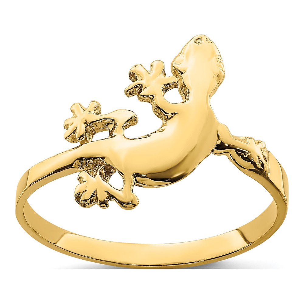 14K Yellow Gold Lizard Ring
