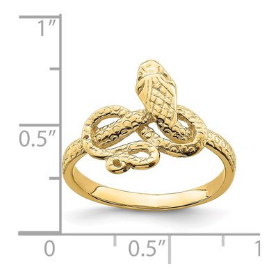 14K Yellow Gold Snake Ring – view 5