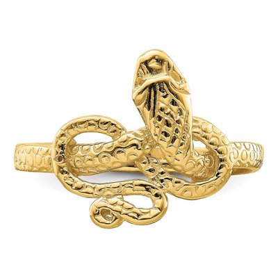 14K Yellow Gold Snake Ring – view 6