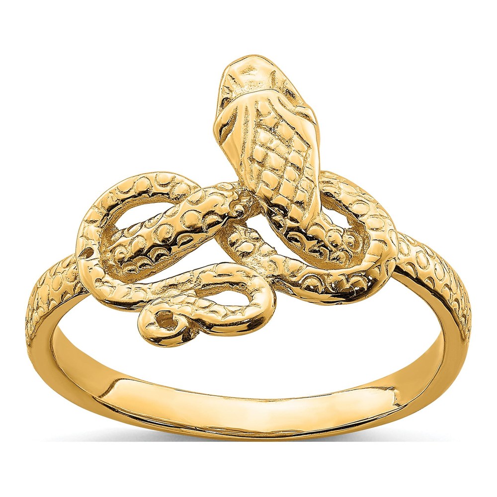 14K Yellow Gold Snake Ring
