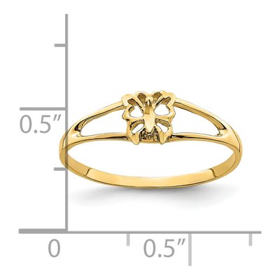 14K Yellow Gold Mini Butterfly Ring – view 4